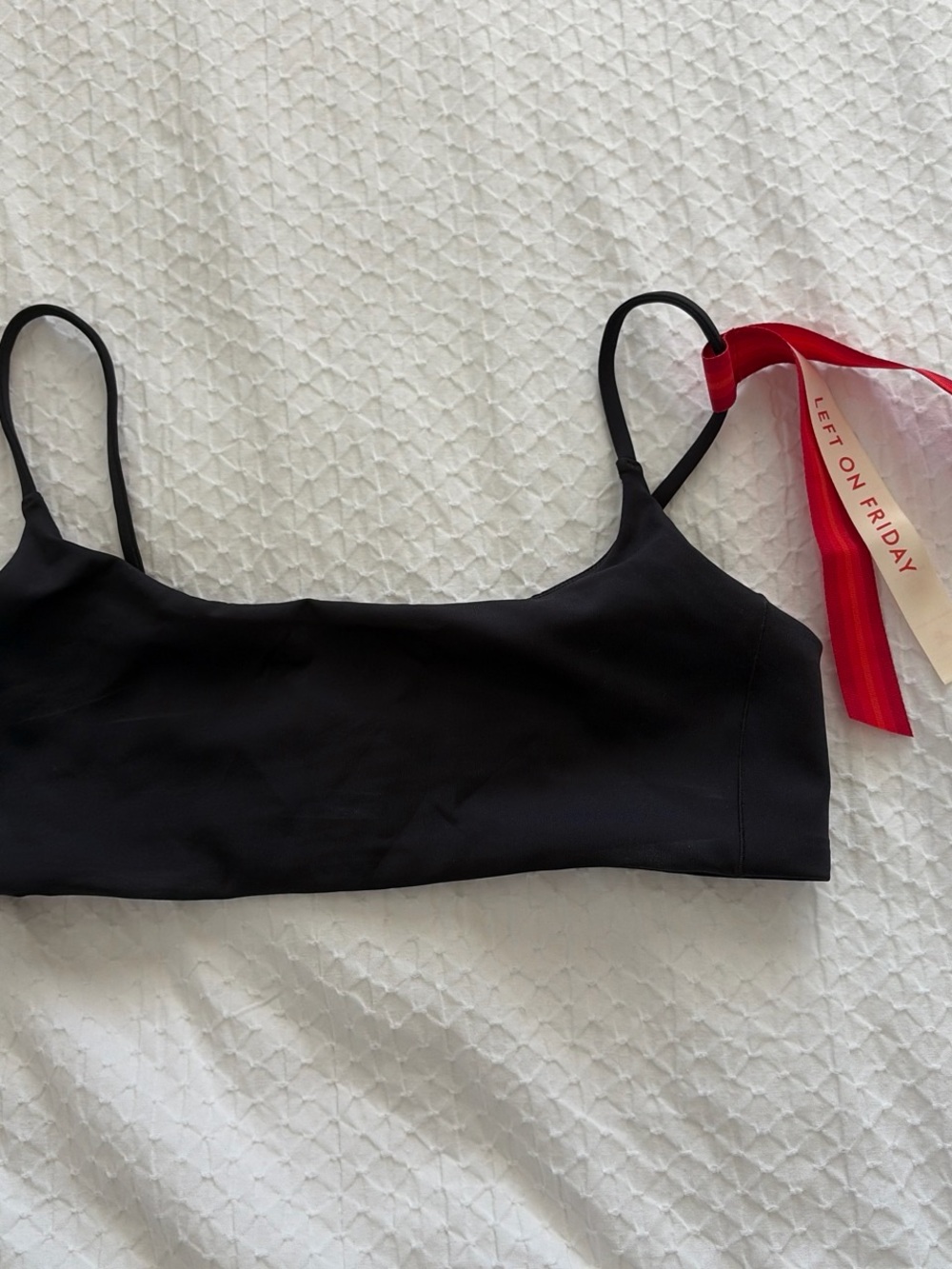 Left On Friday Black Swim Top